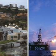 The Scottish Parliament twinned with an oil rig in the north sea