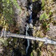 The suspension bridge, which crosses the River Droma at the Corrieshalloch Gorge, has closed while an investigation has been launched