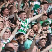 Celtic fans during the Scottish Cup semi-final match at the Hampden Park