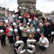 People gathered earlier this week to celebrate 25 years since Wigtown was given made Scotland's book town