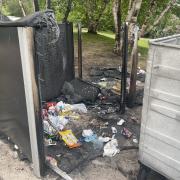 Police Scotland criticised the people responsible for placing a disposable barbecue in the bin