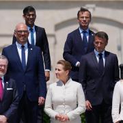 Rishi Sunak pictured with other European leaders at a summit he claimed was about 'tackling illegal migration'