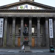 Preview of the Banksy exhibition, Cut & Run at GoMa in Glasgow