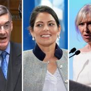 From left: Jacob Rees-Mogg, Priti Patel, and Nadine Dorries have been named in the Privileges Committee report