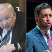 Labour peer George Foulkes's comments were picked up on by First Minister Humza Yousaf (right)