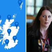 Scottish Government minister Emma Roddick and the updated map