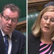 Defra minister Mark Spencer and SNP MP Hannah Bardell in an exchange in the Commons
