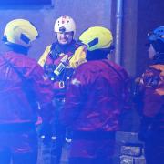 Emergency services in River Street in Brechin