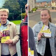 The two campaiging in Scotland's most recent by-election (Left: Ross Clark. Right: Dionne Hossack)