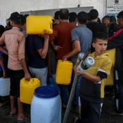 The UN Children’s Fund (Unicef) warned that children in Gaza were at risk of dehydration