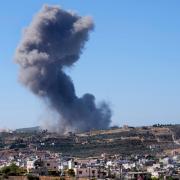 An Israeli air strike on the outskirts of Aita al-Shaab, a Lebanese border village on November 6