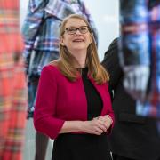 Cabinet Secretary for Social Justice Shirley-Anne Somerville views the Tartan Exhibition at the V&A Dundee