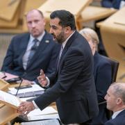 Scotland's First Minister Humza Yousaf during First Minster's Questions
