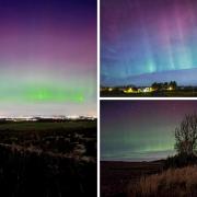 Scots have shared stunning images of the northern lights, visible in much of the country on Saturday