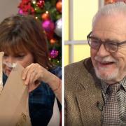 Brian Cox presented the host with a gift on her birthday