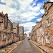 A street in the historic Scottish town of St Andrews