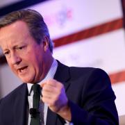 David Cameron speaks at the Aspen Security Forum on December 7 in Washington, DC