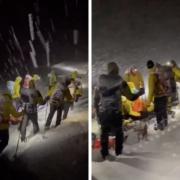 The climber had been left 'unable to walk' due to exhaustion