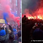 Cops investigating fans with pyrotechnics at Ibrox before Celtic clash