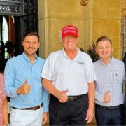 Ross Thomson (second from the left) with Donald Trump (centre)