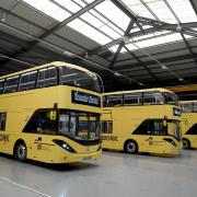 The site near Falkirk manufactures buses (Andrew Milligan/PA)