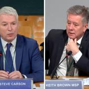 BBC Scotland director Steve Carson and SNP deputy leader Keith Brown
