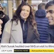 Rishi Sunak's encounter with a voter in Winchester was recorded live by Sky News