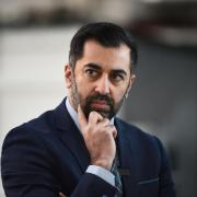 First Minister Humza Yousaf during a visit to Built Environment - Smarter Transformation (BE-ST) at Hamilton International Technology Park in Blantyre