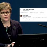 Nicola Sturgeon giving evidence to the UK Covid Inquiry on Wednesday January 31