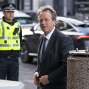 Scottish Secretary Alister Jack arriving at the UK Covid Inquiry hearing at the Edinburgh International Conference Centre on February 1