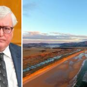 SNP MSP Fergus Ewing has become embroiled in a row over plans to build a golf course on the protected Coul Links