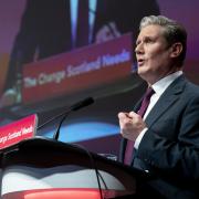Labour leader Sir Keir Starmer speaking at the Scottish Labour conference in Glasgow