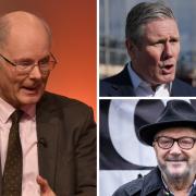 Clockwise from left: Polling expert John Curtice, Labour leader Keir Starmer, and newly elected MP George Galloway