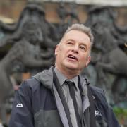 BBC presenter Chris Packham speaking to the media outside Isleworth Crown Court, west London