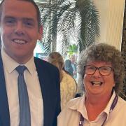 Councillor Gillian Owen with MP and Scottish Tory leader Douglas Ross