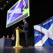 First Minister Humza Yousaf speaks at the SNP Campaign Council
