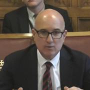 GB News CEO Angelos Frangopoulos speaking at a House of Lords committee