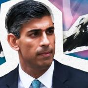 Rishi Sunak as he appears on the Conservatives' 'bizarre' new campaign poster