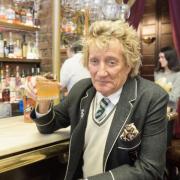 Rod Stewart surprised diners before heading to the football on Saturday