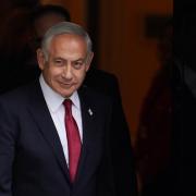Israeli prime minister Benjamin Netanyahu pictured at Downing Street