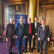 L-R: Kate Sanderson, head of the representation of the Faroe Islands; Angus Robertson MSP; Høgni Hoydal, deputy PM and minister for foreign affairs, industry and trade, Faroe Islands; Liam MacArthur MSP; and the Lord Provost of Edinburgh, Robert