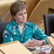 Nicola Sturgeon pictured in the Holyrood chamber