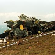 The wreckage of the Chinook Helicopter which crashed on the Mull of Kintyre killing all 29 on board