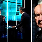 Trainspotting author Irvine Welsh (right) hit out at Keir Starmer and Rishi Sunak after their debate on ITV on Tuesday