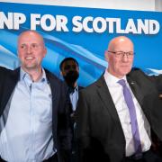 SNP Westminster leader Stephen Flynn (left) and First Minister John Swinney