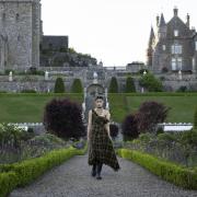 Model on the runway at the Dior Cruise 2025 Show held at Drummond Castle on June 3, 2024 in Perthshire, Scotland. (Photo by Yannis Vlamos/WWD via Getty Images).