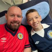 Iain Meiklejohn and his 12-year-old son Aleks