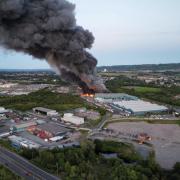 The fire broke out at an e-waste facility south of Glasgow