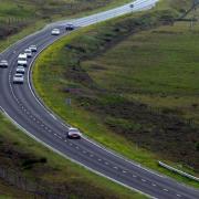 Stock image of a stretch of the A9 road, known as Scotland's most dangerous road