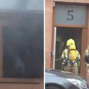 Fire crews raced to a property in Uddingston on Wednesday morning